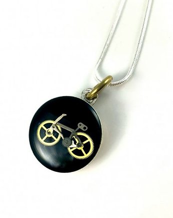 Wisior - BIKE (Black) - unikatowy wisiorek dla miłoścników rowerów, DROBINY CZASU