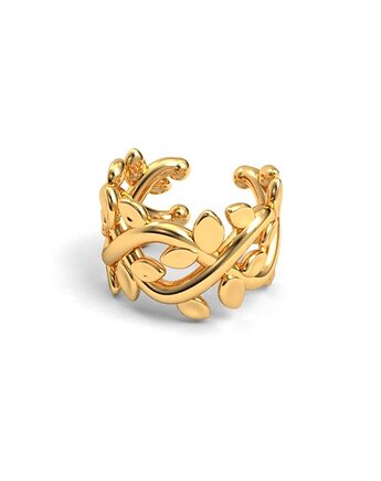 Nausznica GAŁĄZKI -srebro złocone, ISSI Jewelry