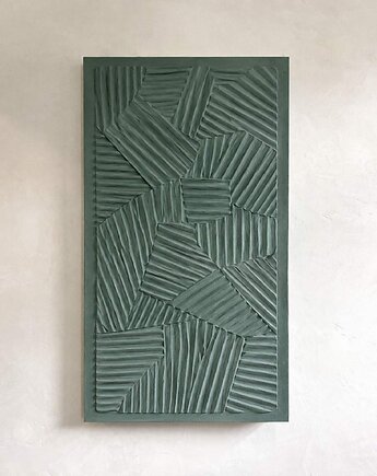 Designerskie reliefy ścienne na płótnie wielkoformatowym 80x160m, art and texture