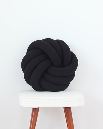 Poduszka okrągła supeł Knotted Pillow Czarna, Cheri Berry