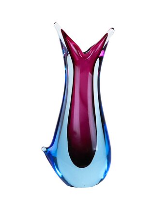 Wazon, szkło Murano, włoski design, lata 60, produkcja: Włochy, Przetwory design