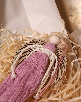 Ozdoba Bożonarodzeniowa - Anioł różowy, ManufakTurka