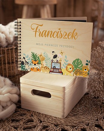 Album dla chłopca ZWIERZAKI SAFARII prezent roczek, chrzest, urodziny, LOO LOO DREAM