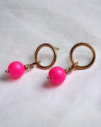 Swarovski neon pearls : neon pink, kaktusia