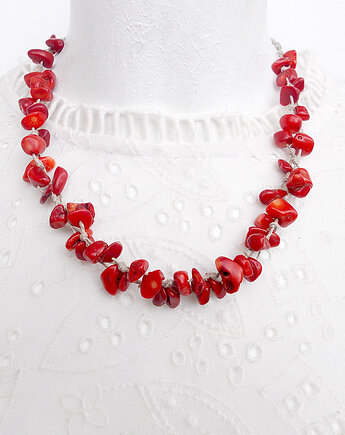 Koral czerwony Naszyjnik lniany, galeria nuit