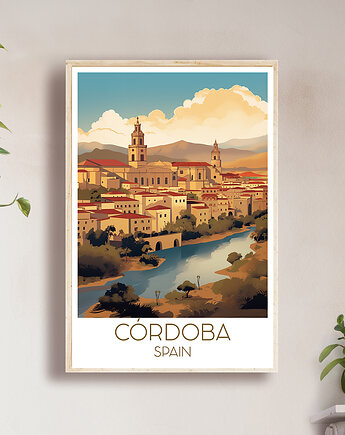 Hiszpania - Kordoba - Plakat, pamiątka dla podróżnika, Black Sapphire Art