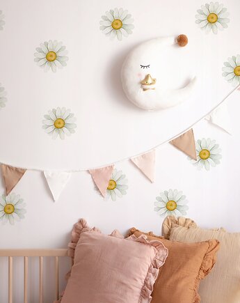 Naklejki na ścianę dla dzieci STOKROTKI kwiatki kwiaty akwarela boho, Dekoracjan