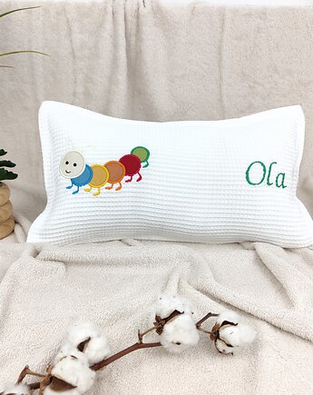 Personalizowany prezent dla dziecka - imienna poduszka z gąsienicą, Enitka Sweet Baby Room