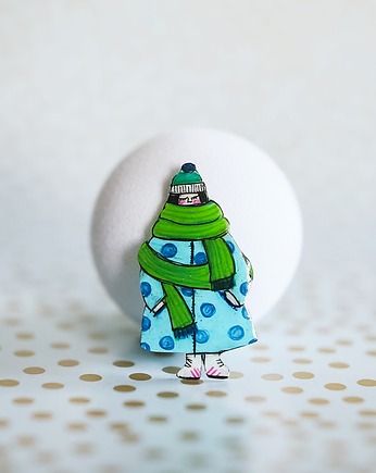 Broszka  zimowa Hanka, Pintura