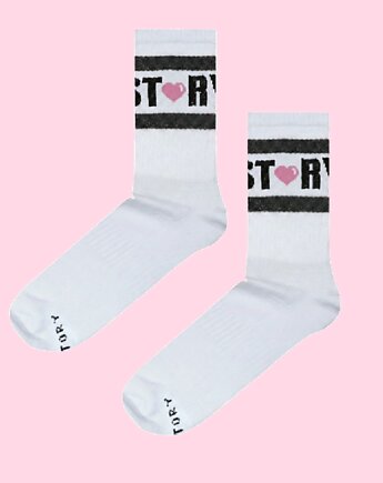 Skarpetki Froty Soxstory Pink Hearts On White, Soxstory