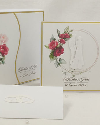 Kartka  ślubna z pudełkiem i kopertą, W71B, Anna Art and Crafts