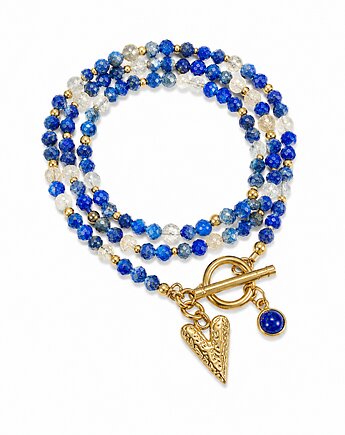 Klasyczny naszyjnik Lapis lazuli serce, NESSING handmade