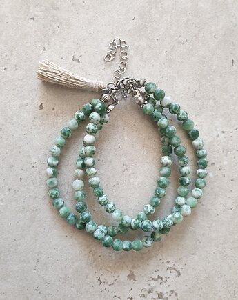 Bransoletka TRIO z jaspisem zielonym, modesign