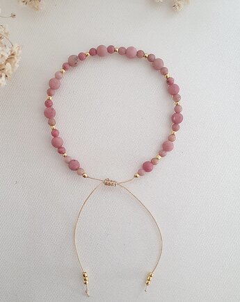 Bransoletka z rodonitem, LEI handmade