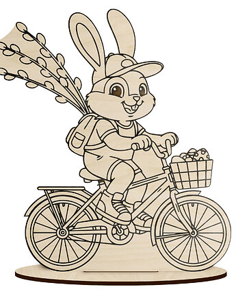 Drewniana Figurka Ozdoba Wielkanocna Kolorowanka do Malowania dla Dzieci, smxdsgn