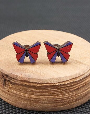 Kolczyki drewniane MOTYLKI, SIAMIL ART