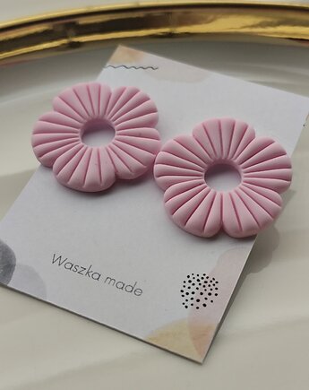 Kolczyki kwiaty róż, Waszkamade