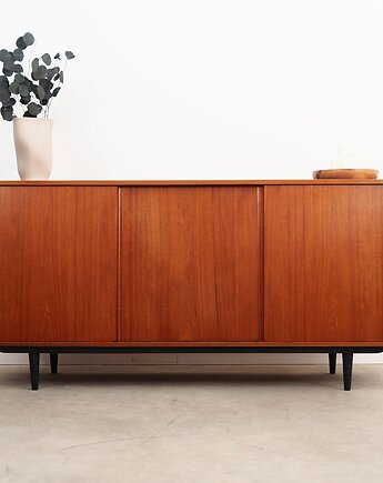 Sideboard tekowy, duński design, lata 70, produkcja: Dania, Przetwory design