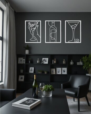 Metalowy obraz Martini (Zestaw), Vavum Furniture