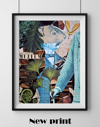 Muzeum Vintage - kolaż analogowy (print), Black Heart Collage