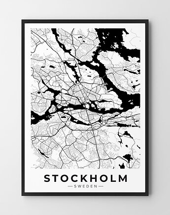 Plakat Sztokholm mapa, HOG STUDIO
