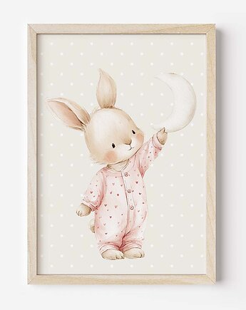 Plakat Na Ścianę Dla Dziewczynki Różowe króliczki nr. 3, Dekoracjan