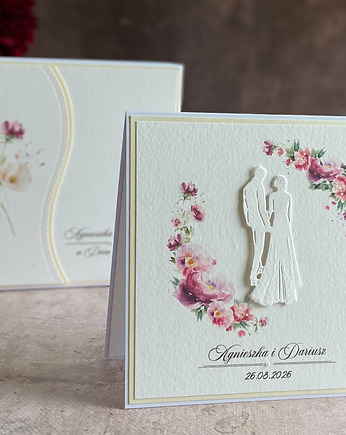 Kartka  ślubna z pudełkiem i kopertą, WP 34D, Anna Art and Crafts