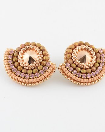 Kolczyki Swarovski Wachlarze rose gold, Izziland