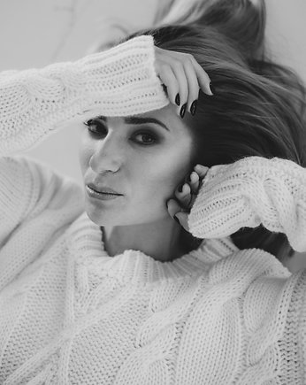 Długi sweter / sukienka w arany écru, BIENKOVSKA