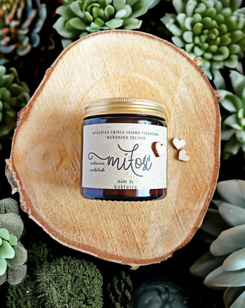 MIŁOŚĆ - rubinowa czekolada - świeca 120ml, kaktusia