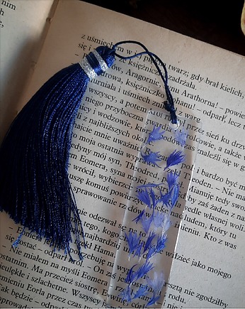 Zakładka z żywicy z chabrami, Figa handmade accessories
