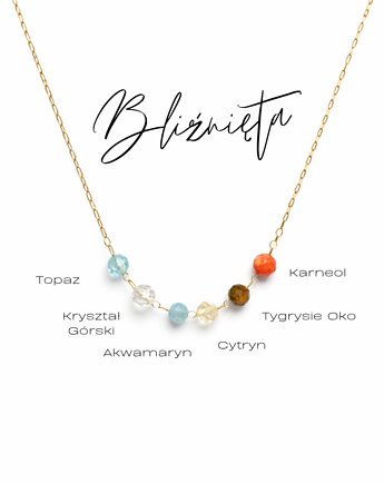 Twój ZODIAK, Naszyjnik Glam, Bliźnięta, złoty, GLAM