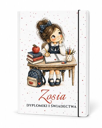 TECZKA na świadectwa dyplomy dla dziewczynki prezent na zakończenie roku, LOO LOO DREAM