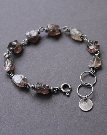 Unikatowa bransoletka z kwarcem dymnym I, fado