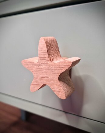 Drewniane gałki do mebli, z drewna, MORSKIE, rozgwiazda, Drewniane dodatki