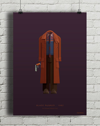 Łowca Androidów - Blade Runner - plakat Deckard, minimalmill
