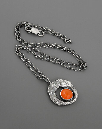 Naszyjnik z Karneolem srebro, Pastelove Jewelry