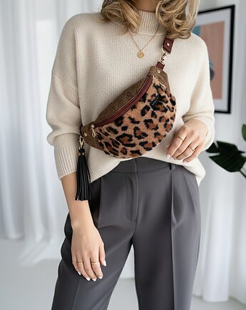 Nerka z eko futra w Panterkę w rozmiarze M + miniporfel gratis, BEBOKI