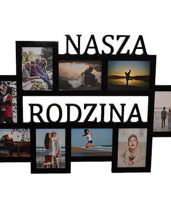 Multirama ramka na zdjęcia z napisem  Nasza Rodzina mdf 9 zdjęć 13x18, Wajdrew