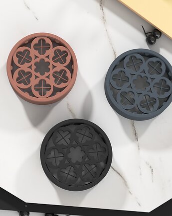 Tunele do uszu 20-100mm gotycka rozeta  / czarne / 14 kolorów, plugi siodłowe, Spirit Of Copper