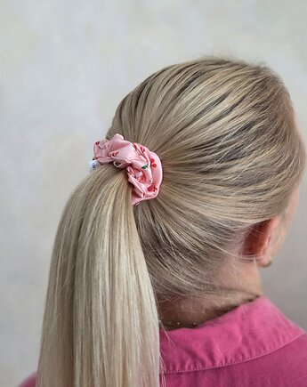 Gumka jedwabna, scrunchie, cherry MINI, Capillum