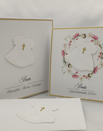 Kartka na chrzest z pudełkiem i kopertą C 34A, Anna Art and Crafts