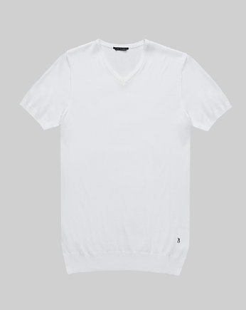 T-shirt męski fasce biały, BORGIO