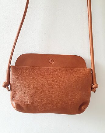 Torebka ze skóry na ramię, HERITAGE, rudy, naniby