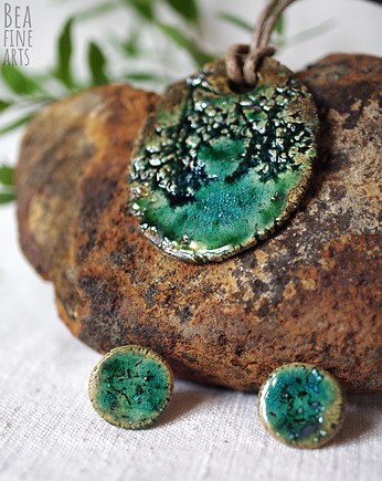 Zielony zestaw biżuterii FLORA, Bea Fine Arts