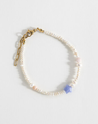Bransoletka z pereł naturalnych i kamieni