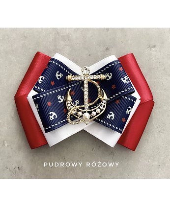 Brosza Marynarska  / Żeglarska z Kotwicą NEW, Pudrowy Różowy