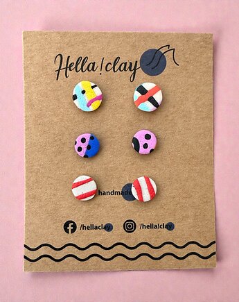 Minikolczyki 3pack, Hellaclay