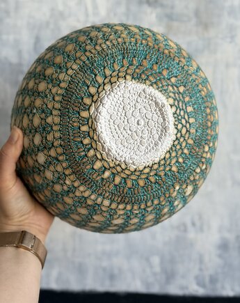 Ręcznie lepiona duża misa ceramiczna, Joanna Serafin design