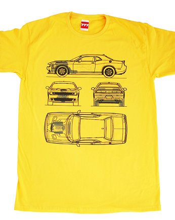 koszulka DODGE CHALLENGER NEW YELLOW tshirt, 777 Tshirts